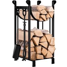 The compact contemporary log bin keeps your firewood neat and panacea prairie antique iron round basket log bin keeps your firewood neat and within easy reach. Wrought Iron Log Holder Wayfair Ca
