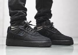 Кроссовки air force 1 low. Stussy Nike Air Force 1 Black Cz9084 001 Release Info Sneakernews Com