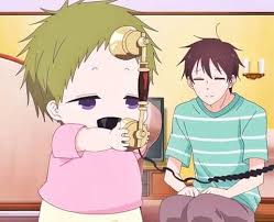 Kotarou Talking On The Phone Is Absolutely Adorable Gakuen Babysitters Babysitter Anime Baby