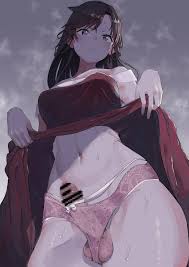 二次エロ】女の子なのにビンビンの肉棒が生えているフタナリ画像 : にじもえ！