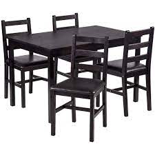 The height of the round table is 16.33inch, which is the perfect height for a coffee table. Dining Table Set 5 Pieces Kitchen Dining Table With 4 Dining Chairs Pine Wood Kitchen Dinette Table Walmart Com Walmart Com