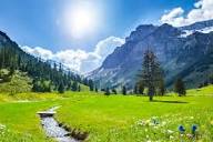 Beautiful Swiss Mountains In Springtime Stock Photo - Download ...