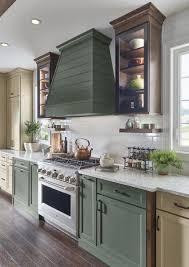 Medallion Eucalyptus Paint Kitchen Cabinet Trends Green Kitchen Cabinets Stained Kitchen Cabinets