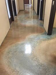 River Scene Incorporated Into Building S Polished Concrete Floor Before Building Was Constructed Concrete Decor Concrete Stained Floors Flooring Concrete Decor