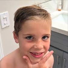 Fresh new look 😎 The other night Holden came up and said he wants to  bleach his hair. I said “what do you know about bleaching hair” He said “I  don't know,