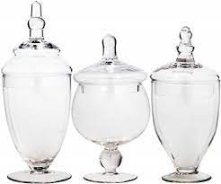 To my disappointment one came broken and i immediately called to reorder, but they were sold out report. Amazon Com Home Essentials 3013 Apothecary Jar Bb Terra Set Of 3 Home Kitchen