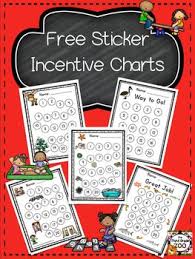 Free Sticker Incentive Charts Classroom Management