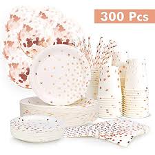 Rose gold classic stripe premium guest towels 16ct 4 1/2in x 7 3/4in paper napkins. 25th Birthday Party Ideas Rose Gold Gal Theme Youarebeautifulbox