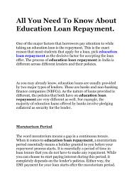 A moratorium on the use of drift nets. All You Need To Know About Education Loan Repayment Converted By Nirali Pandey Issuu