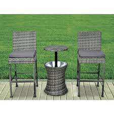 Next day delivery & free returns available. Croft 3 Piece Ice Bucket Bar Stool Garden Furniture Set Buy Online At Qd Stores Garden Furniture Sets Garden Furniture Bar Stools