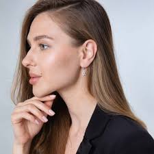 Buy Star Of David Long Clasp Earrings Sterling Silver by Marina Jewelry