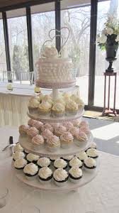 Great Wedding Cake Cupcake Tower Wedding Wedding Cakes With Cupcakes Small Wedding Cakes