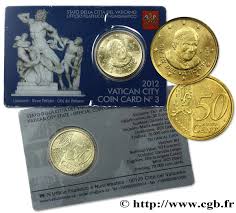 Reca lo stemma del sovrano dello stato della citta del vaticano, papa francesco. Vatican Coin Card N 3 50 Cent Pontificat De Benoit Xvi 2012 Rome Feu 588186 Euro Coins