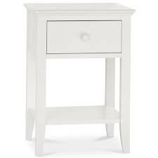The white nightstand is ideal bedroom decoration for a dainty, feminine touch. Ashby White Bedside Table 1 Drawer Bedroom From Breeze Furniture Uk