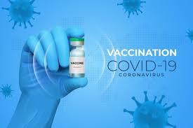 Vaccine and injection syringe for covid 19 coronavirus vector graphic element. Vaccination For The Nation Social Care