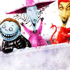 The Nightmare Before Christmas Art Prints Watercolor Posters Jack Sally Lock  Shock Barre Canvas Painting Living Room Wall Decor