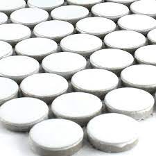 People think they're actual tiles, that's how good they look! Mosaic Tiles Ceramic Drop Round White Uni