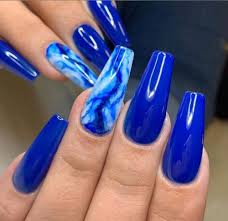 200 pcs long nail forms for acrylic nails, thick nail art tips extension forms, durable acrylic nail paper forms for gel nail, nail former stickers with numbers marked. Blue Acrylic Nails We Love
