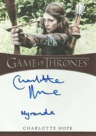 Maybe you would like to learn more about one of these? Game Of Thrones Season 5 Charlotte Hope Myranda Autograph Bordered 24 99 Picclick Uk