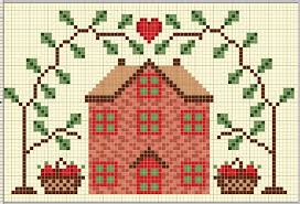 More images for cross stitch house patterns » Country Cross Stitch Free Pattern House Cadeaux Brodes Au Point De Croix Point De Croix De Noel Broderie Point De Croix