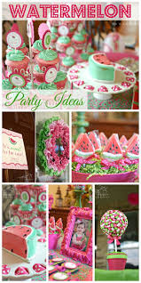 Watermelon Birthday Watermelon 1st Birthday Party Catch My Party Watermelon Birthday Parties Summer Birthday Party Watermelon Birthday