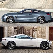 2019 aston martin dbs superleggera pictured on the left, aston martin db11 pictured on the right. Photo Comparison Bmw 8 Series Vs Aston Martin Db11 V8