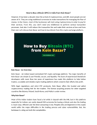 Can i use two bitcoin wallets? How To Buy Bitcoin Btc From Koin Bazar By Koinbazar Issuu