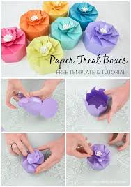 Diy Paper Box Template Treat And Favor Gift Box Craft