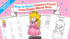 Remember that all these super mario bros coloring pages are completely free, so feel free to print as many as you want. How To Draw Princess Peach From Super Mario Bros Really Easy Drawing Tutorial