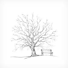 Ahnliche Artikel Wie Baum Motiv Mit Bank Fur Hochzeiten Baum Fur Fingerabdrucke Illustration Digitales Produkt Download Auf Etsy In 2020 Art Tree Illustration