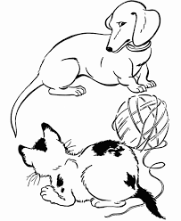 Don't be surprised if you find her exploring the tops of your tall cabinets. Dachshund And Cat Coloring Page Free Printable Coloring Pages For Kids