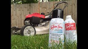 Adding Sea Foam To Lawn Mower Fuel Intake Cleaning With Sea Foam Spray Youtube