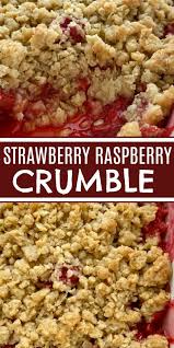 Fruit Crumble Dessert Recipe Crumble Recipes Strawberry Raspberry Crumble With Juicy Sweet Fresh Berr In 2020 Raspberry Crumble Fruit Crumble Recipe Crumble Recipe