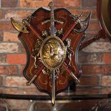 Maybe you would like to learn more about one of these? Ancient Roman Sparta Shield Sword Wall Decor Antique Shield With Armor Medieval Axe Lion Ornament Crafts Ktv Bar Wall Hanging Figurines Miniatures Aliexpress
