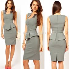 High Quality Women Popular Bodycon Pencil Ruffles Dress Formal Business Professional Party Silm Modern Office Dresses Vestido Fashion Clothes For Women Clothes