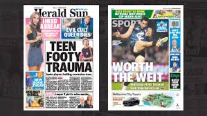 Herald sun newspaper ad 1990 when the 2 papers merged, race replay: Herald Sun Front Page News Herald Sun