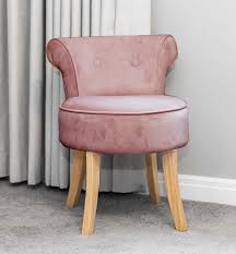 Velvet Dressing Table Stool Rose Pink Dressing Table With Stool Vanity Stool Velvet Furniture