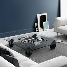 Edison coffee table drawers wheels town country. Fontana Arte Tavolo Con Ruote Coffee Table On Rubber Wheel Ambientedirect