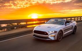 Download Wallpapers 4k Ford Mustang Gt Convertible Sunset 2019 Cars Road New Mustang Ford Besthqwallpapers Com Mustang California Special Ford Mustang Gt Mustang Gt
