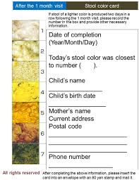 stool color card screening for early detection of biliary