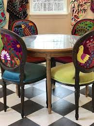 Mexican Textiles That Wow Chair Whimsy Mexican Dining Room Mexican Home Decor Rustic Mexican Furniture