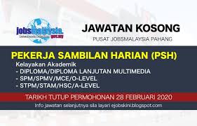 Jawatan kosong pejabat setiausaha kerajaan negeri johor. Jawatan Kosong Pusat Jobsmalaysia Pahang Februari 2020