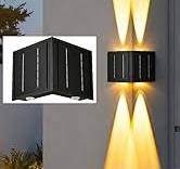 HOLKIRT Solar Outdoor Corner Lights Small Black Exterior ...