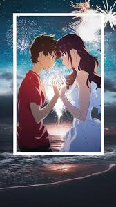Uchiage Hanabi Shita Kara Miru Ka Yoko Kara Miru Ka Wallpaper Fireworks Uchiage Hanabi Norimichi Shimada Nazuna Oikawa Anime Manga Movie Sea Blue White Fireworks Art Fireworks Wallpaper Watercolor Fireworks