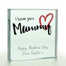 The site owner hides the web page description. Personalised I Love You Mummy Glass Token