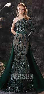 On dit que l'habit ne fait pas le. Chic Robe De Soiree Sirene Vert Fonce En Dentelle De Sequins Decollete Asymetrique Persun Fr Robe De Soiree Verte Robe De Soiree Sirene Robe Soiree Longue