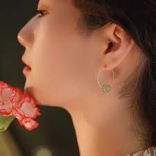 Natural Jade Hood Earring