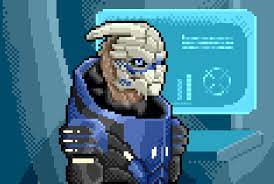 I animated this pixel art of Garrus from Mass Effect! [OC] : r/fanart