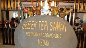 Kita sempet cobain beberapa menu merek, yakni : Restoran Bebek Tepi Sawah Hiasi Ruangannya Dengan Beragam Patung Bebek Tribun Medan