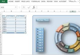 21st Century Donut Chart Template For Excel